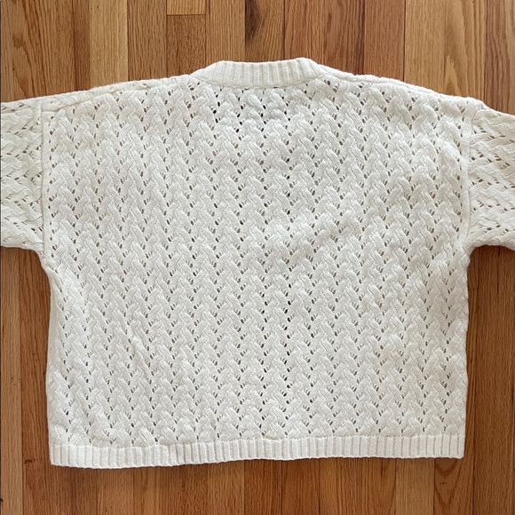 Lumiere Women's Cream Textured Knit Sweater - Picture 5 of 7